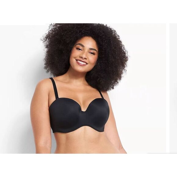 Cacique Multi-Way Boost convertible Strapless Bra black Sz 40DD - Picture 1 of 14